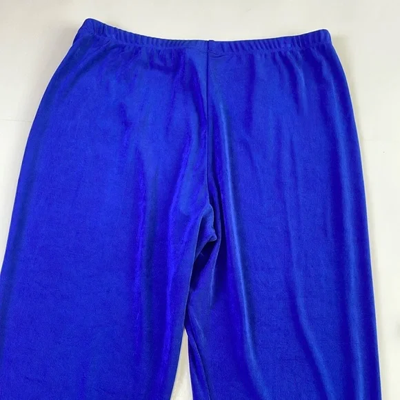 NWT Chico’s Travelers Elastic Waistband Pull On Pants Size L Royal Blue Straight - Picture 11 of 16